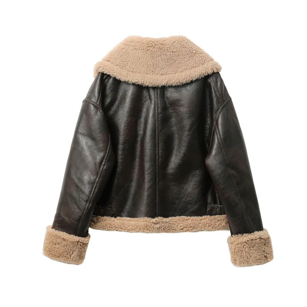 Nema Shearling Mustang Bomber Jacket