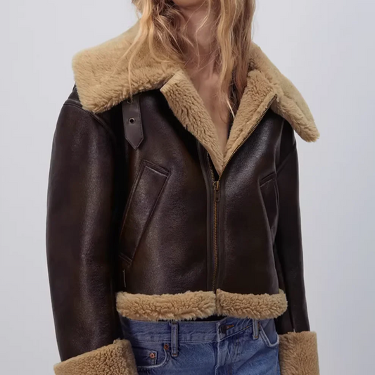 Nema Shearling Mustang Bomber Jacket