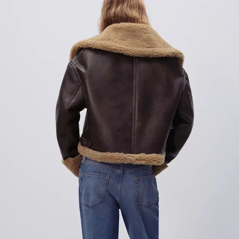 Nema Shearling Mustang Bomber Jacket