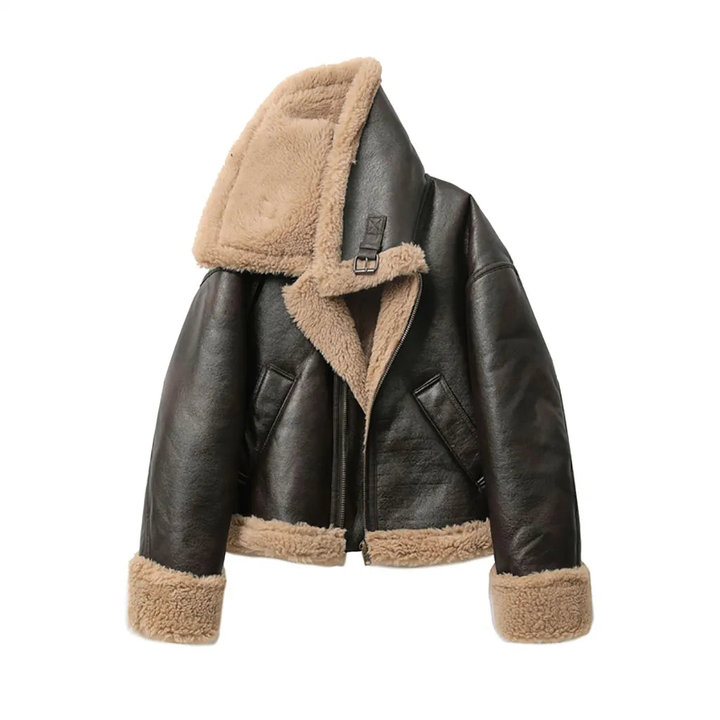 Nema Shearling Mustang Bomber Jacket