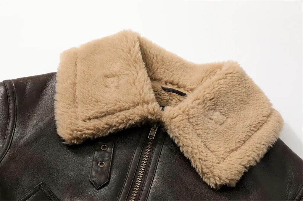 Nema Shearling Mustang Bomber Jacket