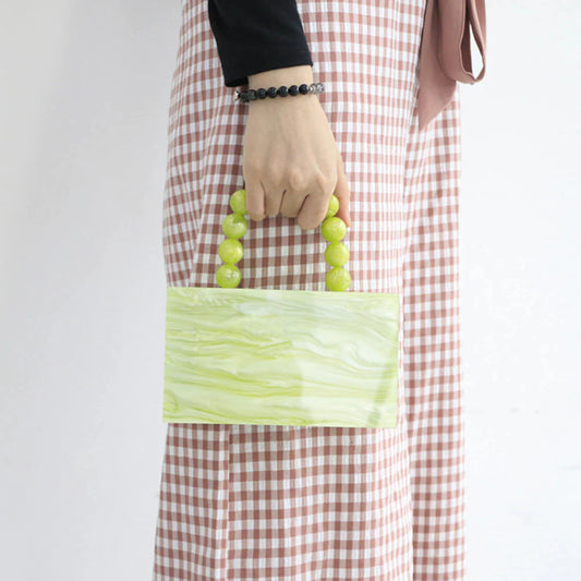 Neue Pearlescent Acrylic Box Clutch Bags - 3 Colors