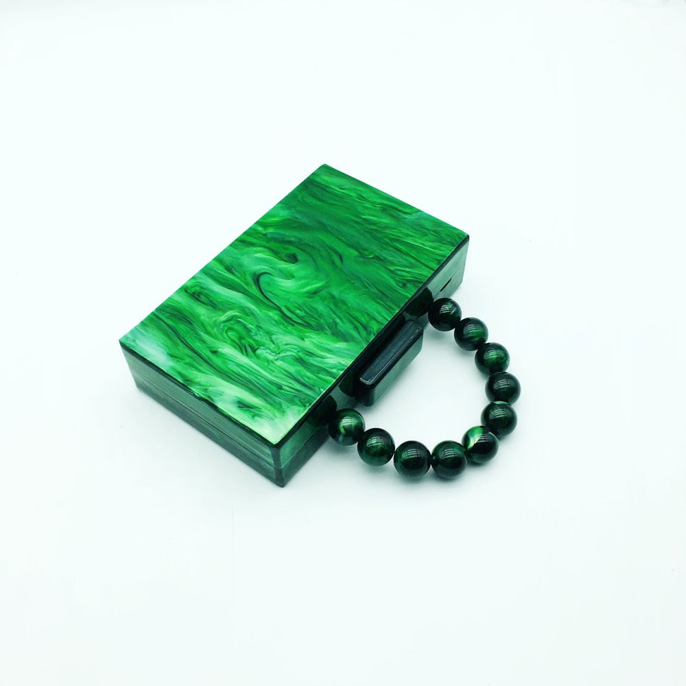 Neue Pearlescent Acrylic Box Clutch Bags - 3 Colors