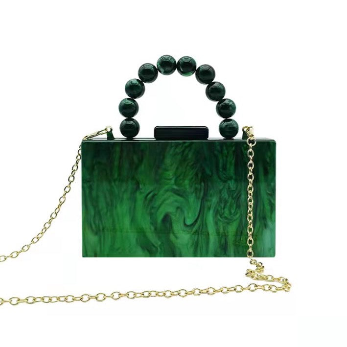 Neue Pearlescent Acrylic Box Clutch Bags - 3 Colors