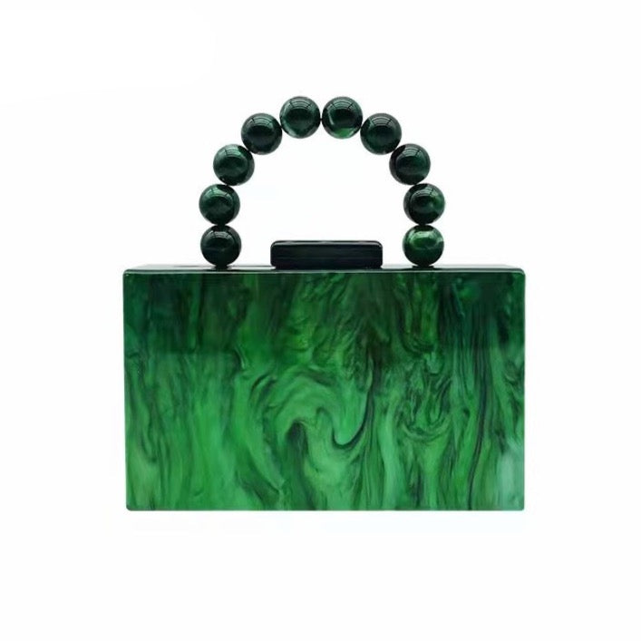 Neue Pearlescent Acrylic Box Clutch Bags - 3 Colors