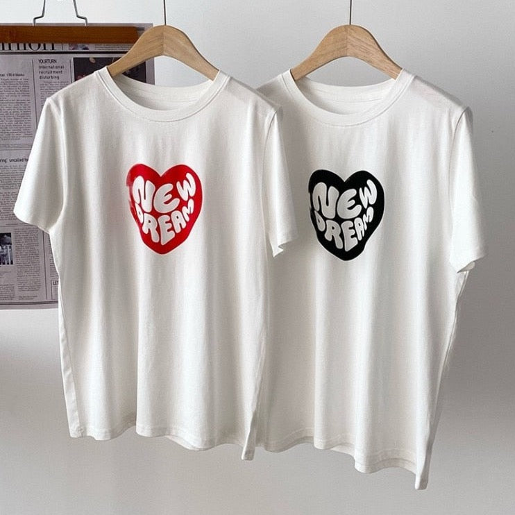 New Dream Basic Cotton T-Shirt - 2 Colors