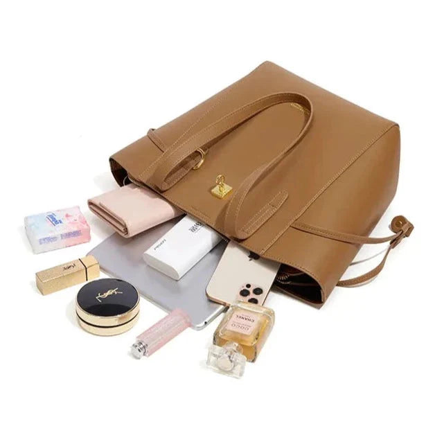 Niamh Elegant Trapezoid Belted Bucket Totes