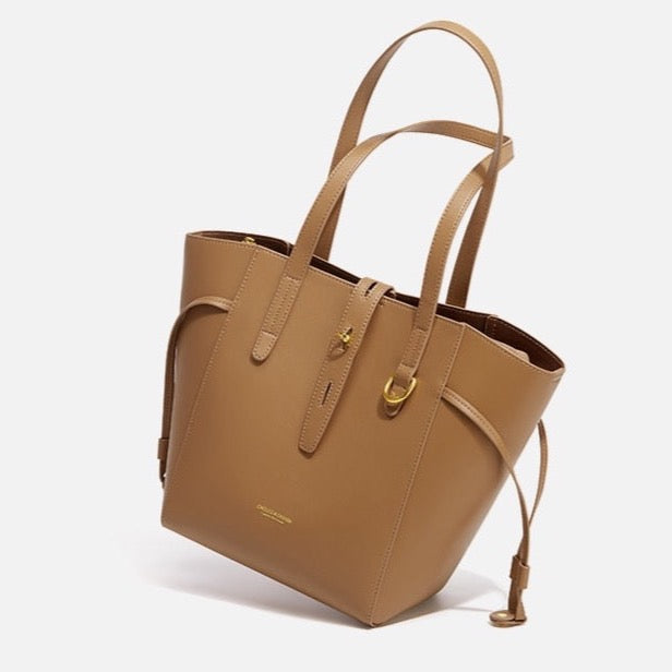 Niamh Elegant Trapezoid Belted Bucket Totes