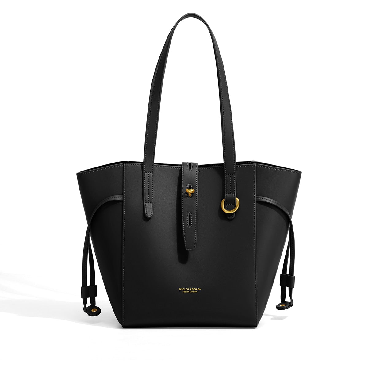 Niamh Elegant Trapezoid Belted Bucket Totes