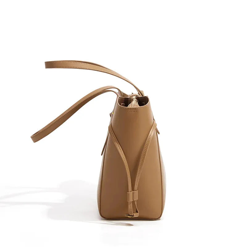 Niamh Elegant Trapezoid Belted Bucket Totes