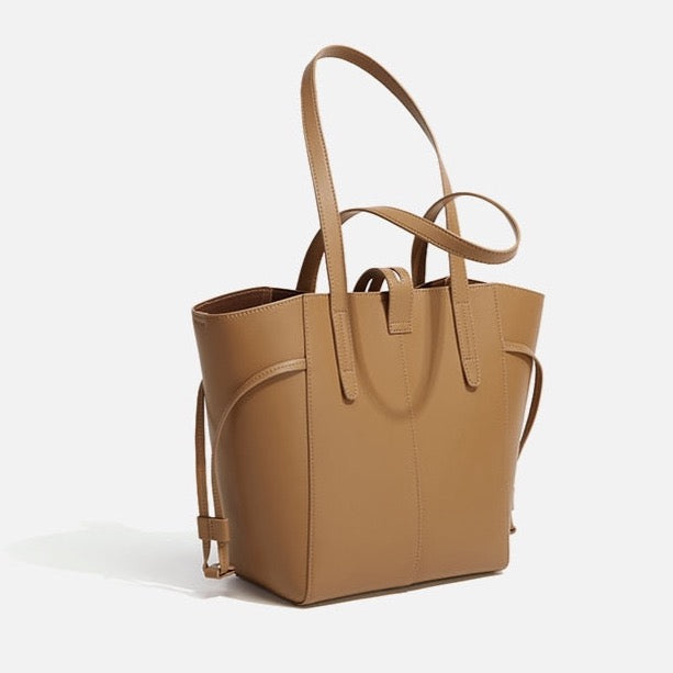 Niamh Elegant Trapezoid Belted Bucket Totes