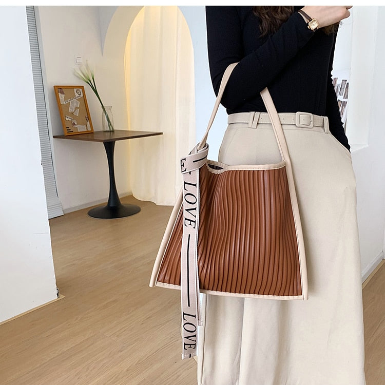 Nina Pleated Love Hobo Bag - 3 Colors