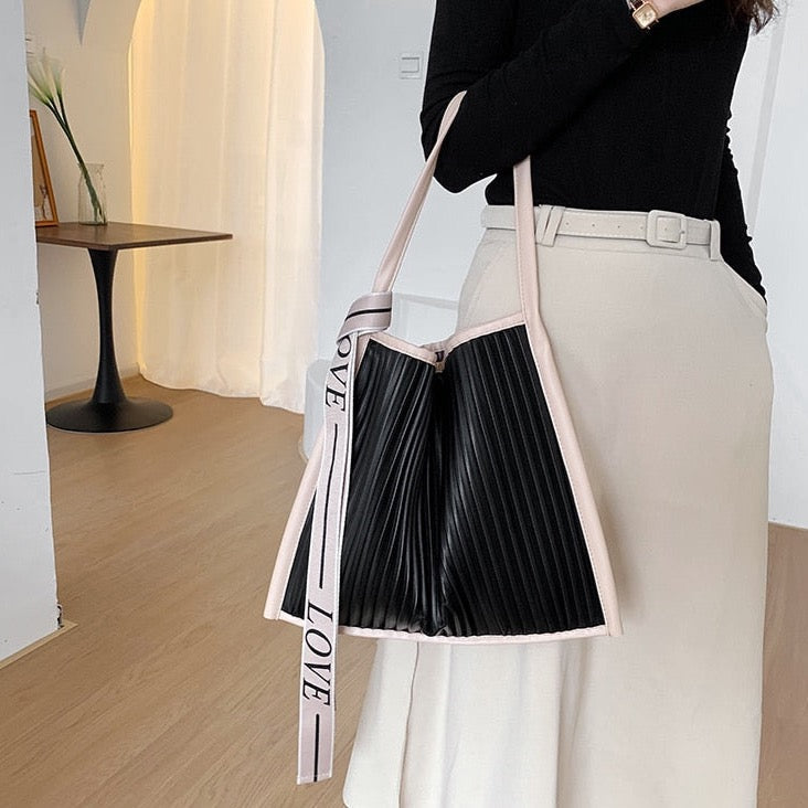 Nina Pleated Love Hobo Bag - 3 Colors