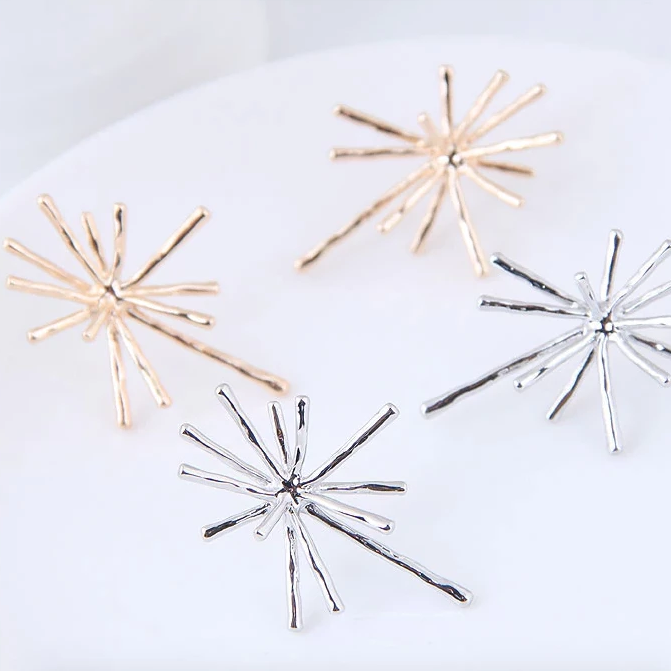 Nina Starburst Stud Earrings - Gold or Silver