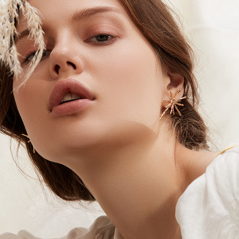 Nina Starburst Stud Earrings - Gold or Silver