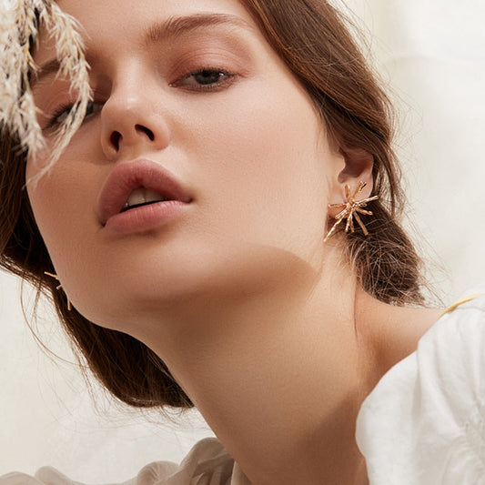 Nina Starburst Stud Earrings - Gold or Silver