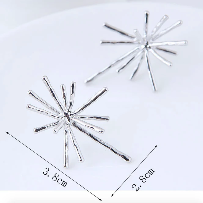 Nina Starburst Stud Earrings - Gold or Silver