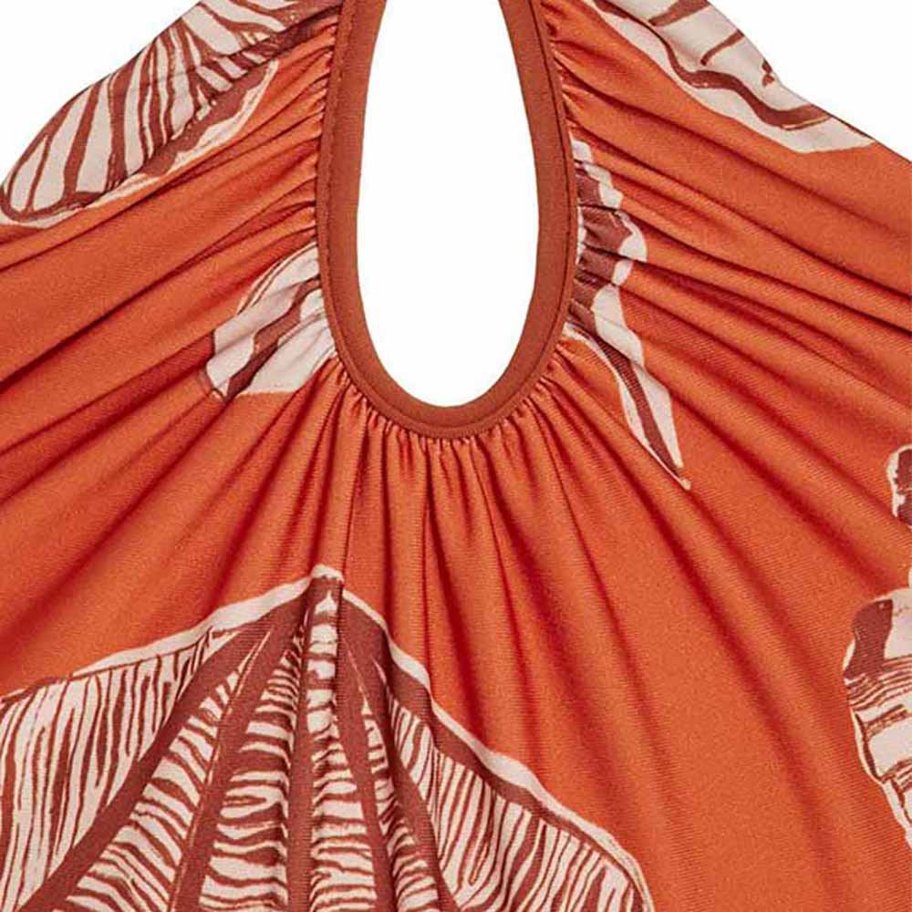 Nita Seashell Print Drawstring Bikini Swimsuits