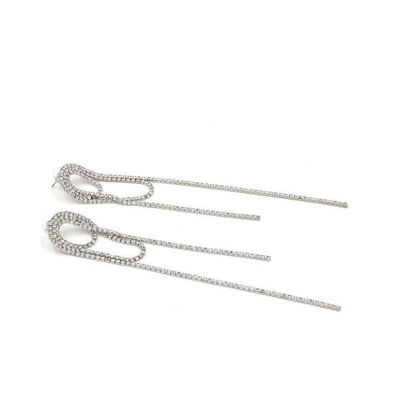 Norma Rhinetone Tassel Earrings - 2 Colors