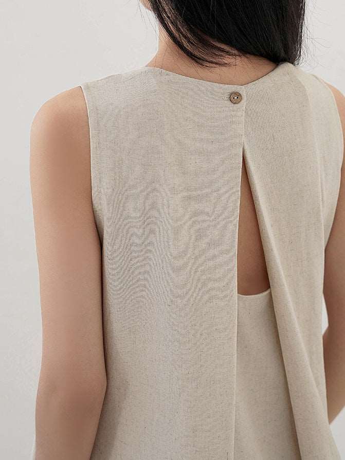 Backless Hollow Vest Maxi Skirt