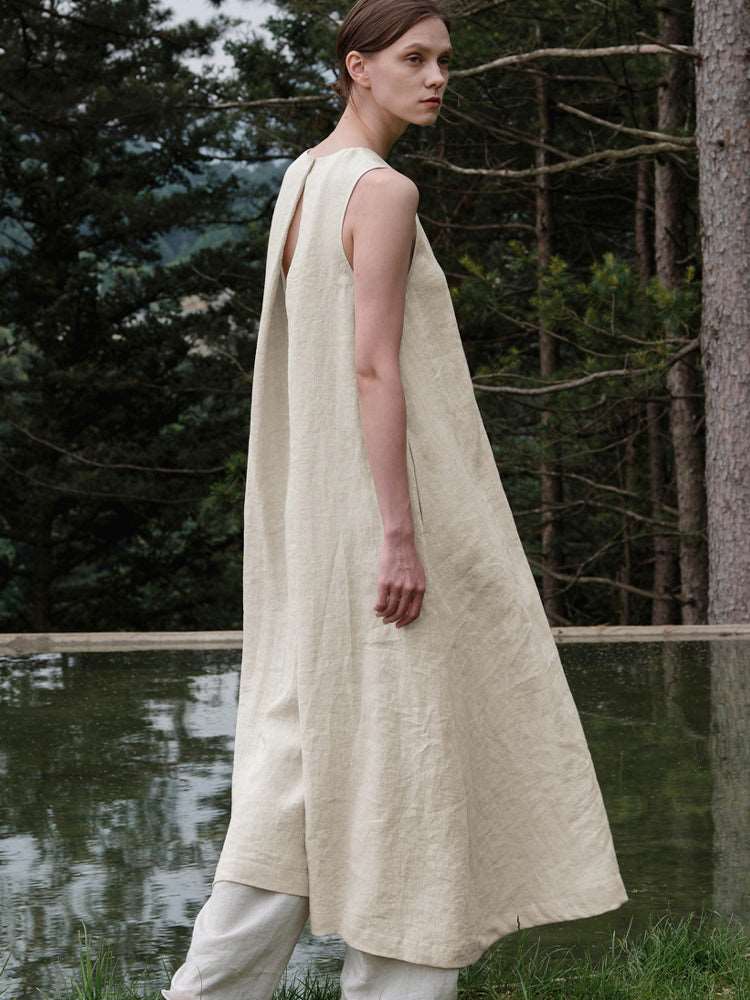 Backless Hollow Vest Maxi Skirt