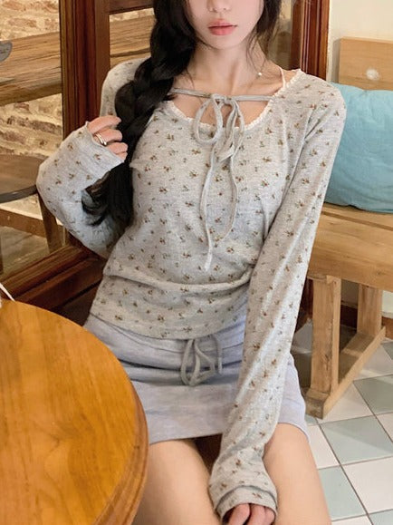 Lilia Butterfly Cut Out Printed Top