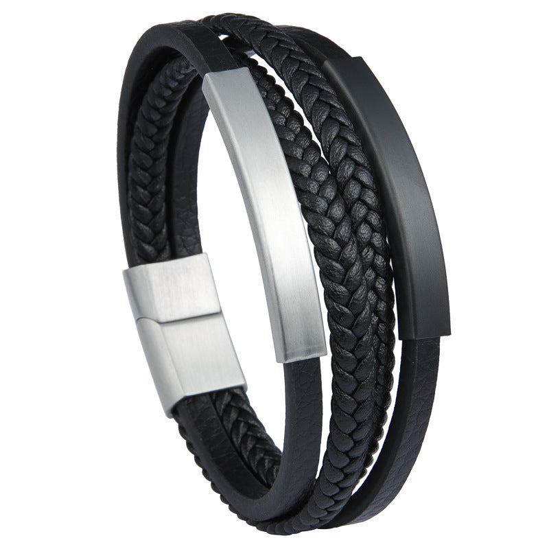 Multi Braids Leather Bracelet