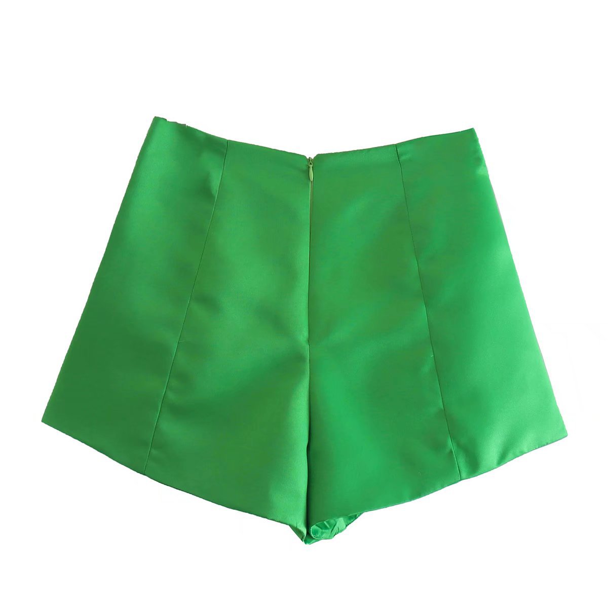 Hight Waist Hot-Shorts Elegant Loose Flare Mini Shorts Wide Leg Solid Color Shorts