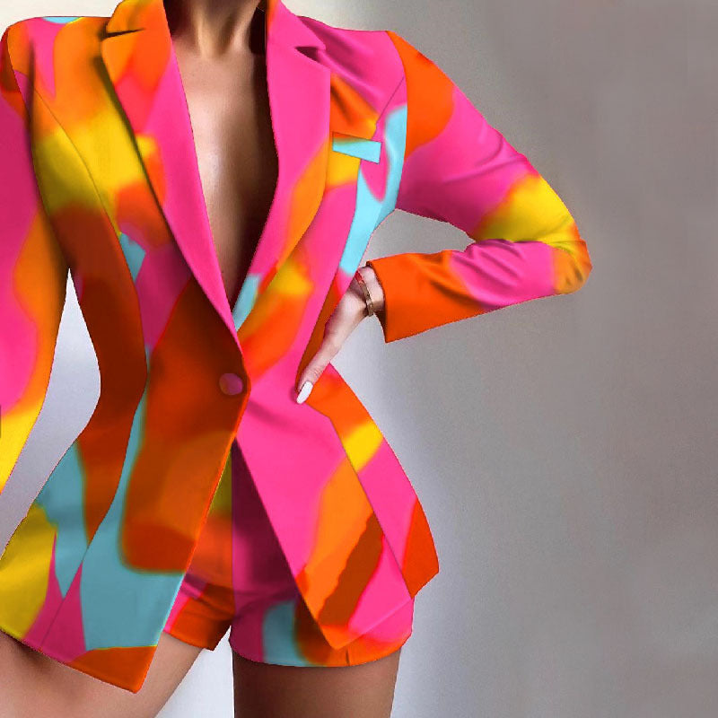 Slim Short Blazer Pants Two-pieces