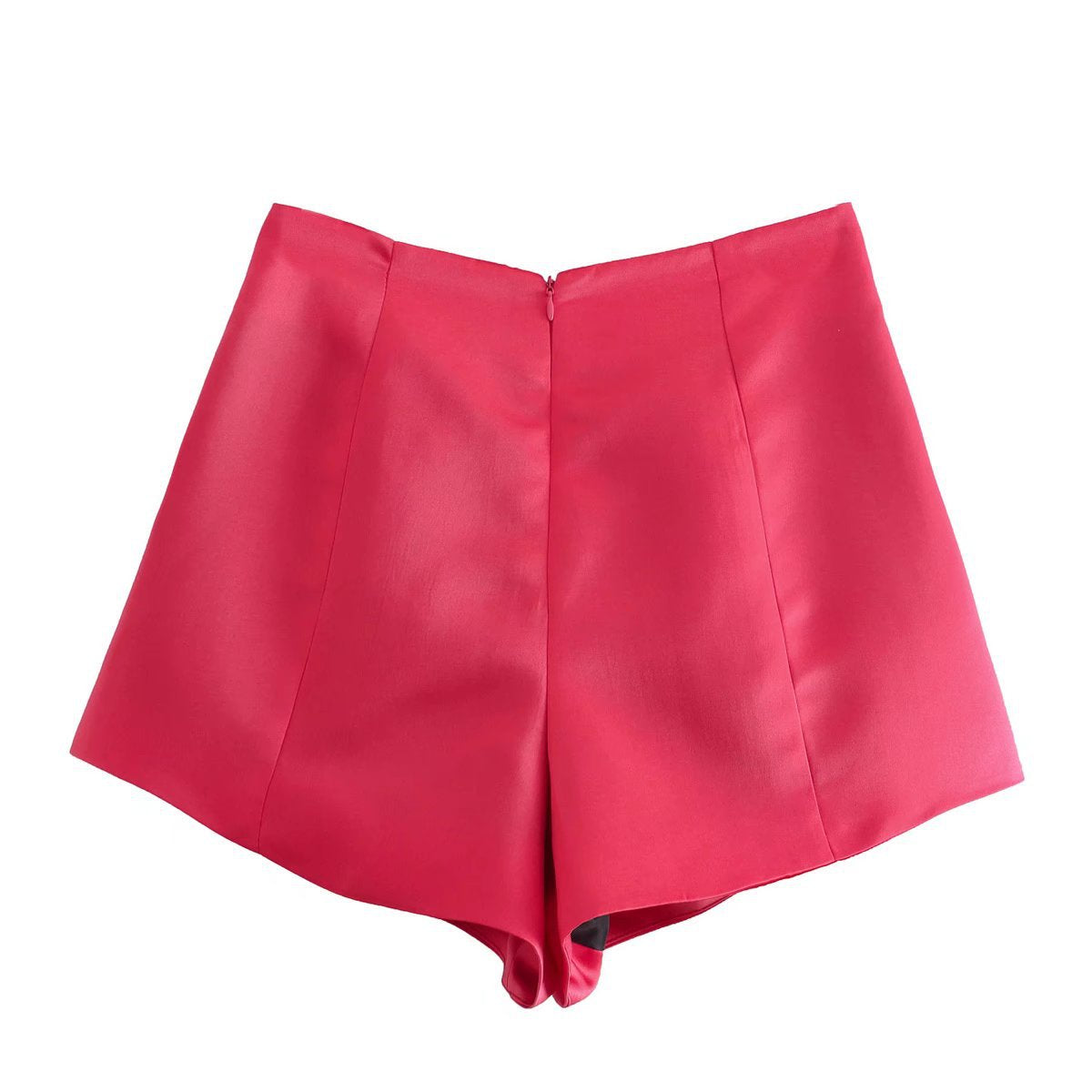 Hight Waist Hot-Shorts Elegant Loose Flare Mini Shorts Wide Leg Solid Color Shorts
