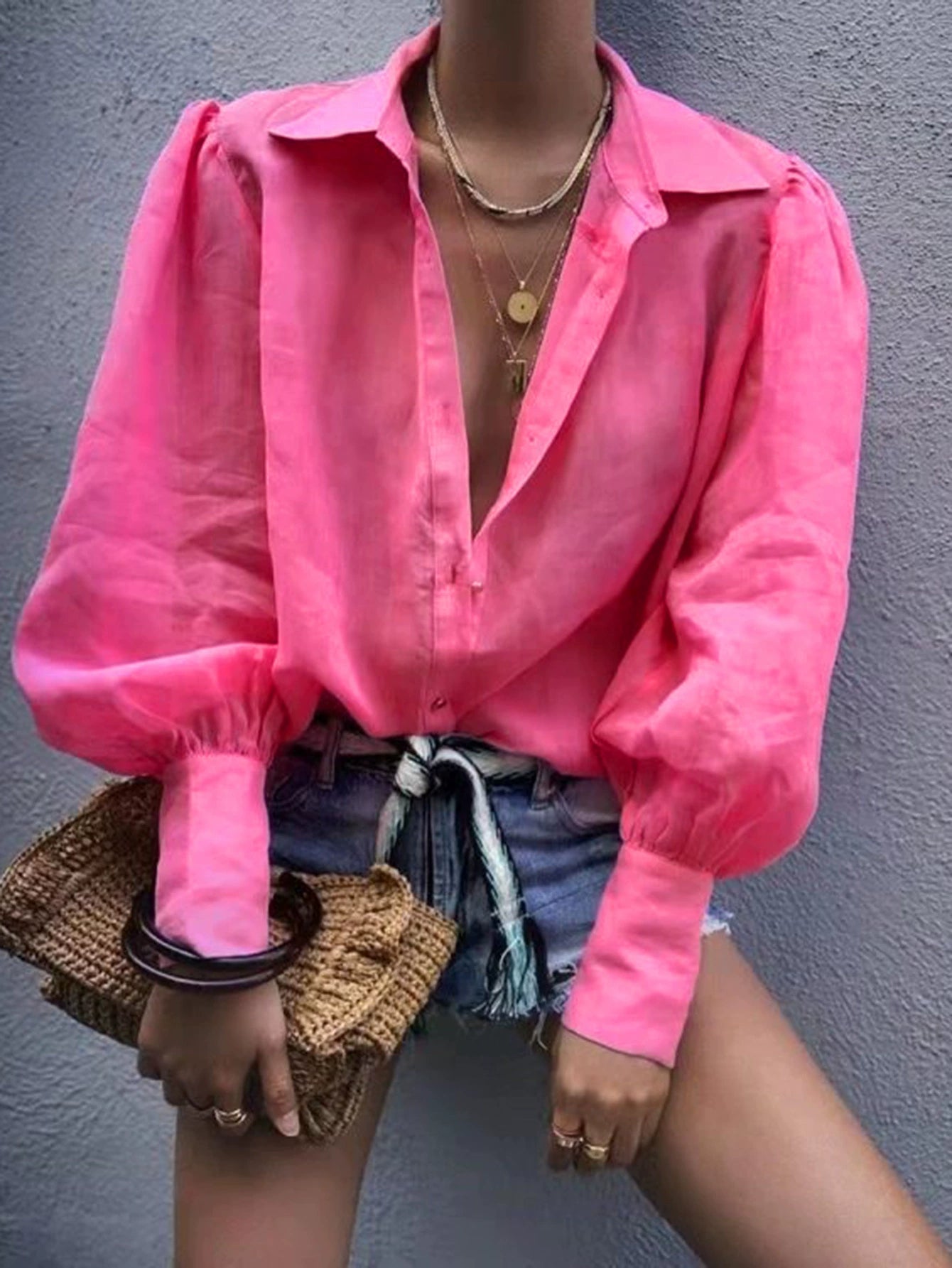 Coline Vintage Print Puff Sleeve Victorian Blouse