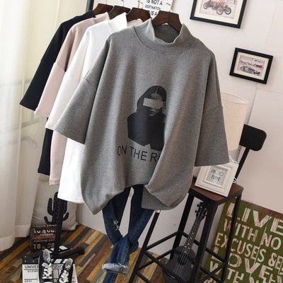 On The Rot Oversize 3/4 Sleeve Sweatshirt Tee - 4 Colors