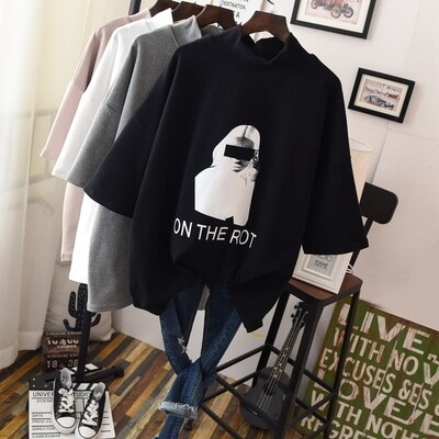 On The Rot Oversize 3/4 Sleeve Sweatshirt Tee - 4 Colors