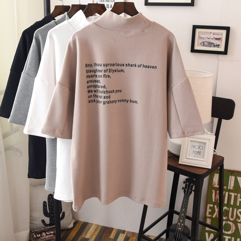 On The Rot Oversize 3/4 Sleeve Sweatshirt Tee - 4 Colors