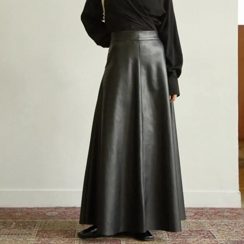 Ophelia Faux Leather Maxi Skirts
