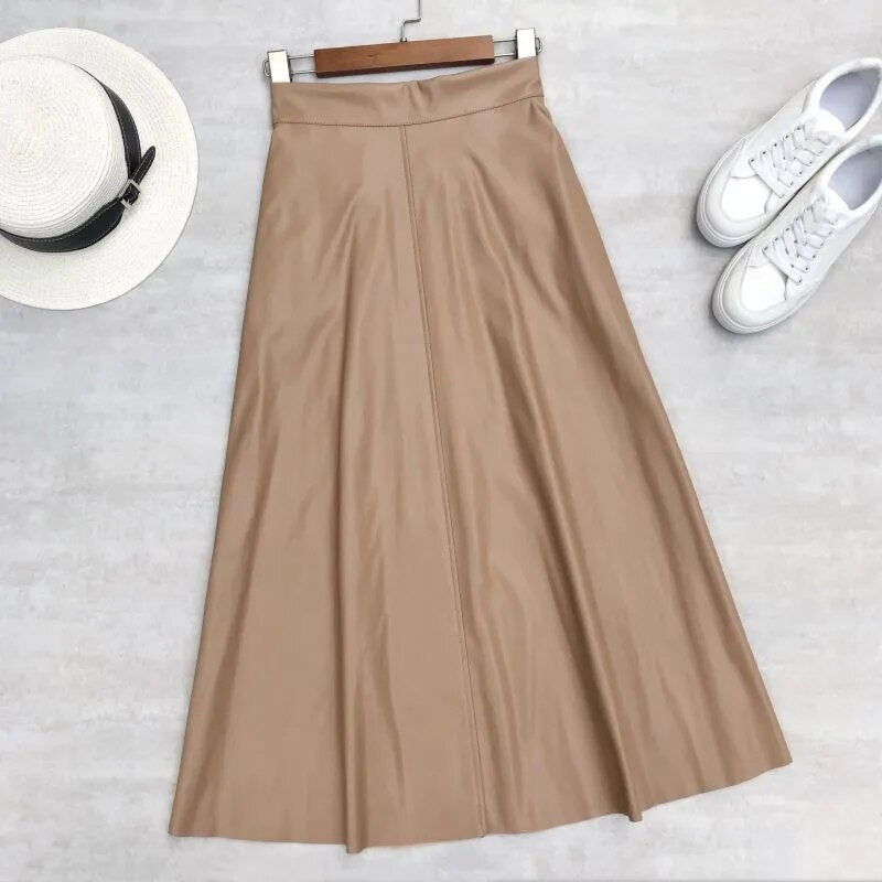 Ophelia Faux Leather Maxi Skirts