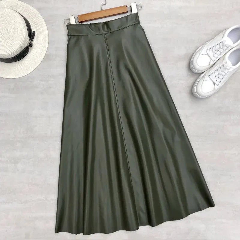 Ophelia Faux Leather Maxi Skirts