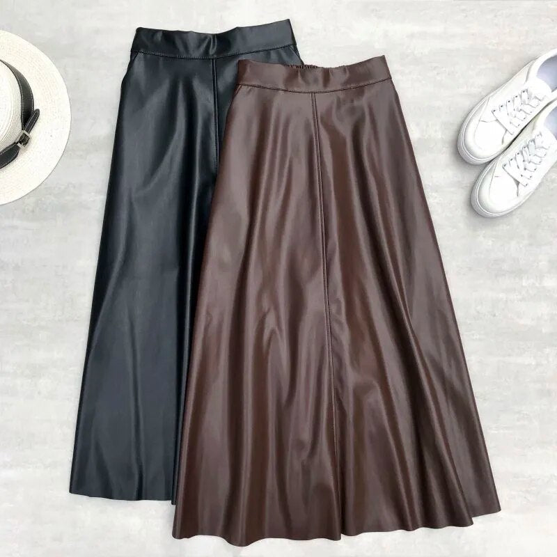 Ophelia Faux Leather Maxi Skirts