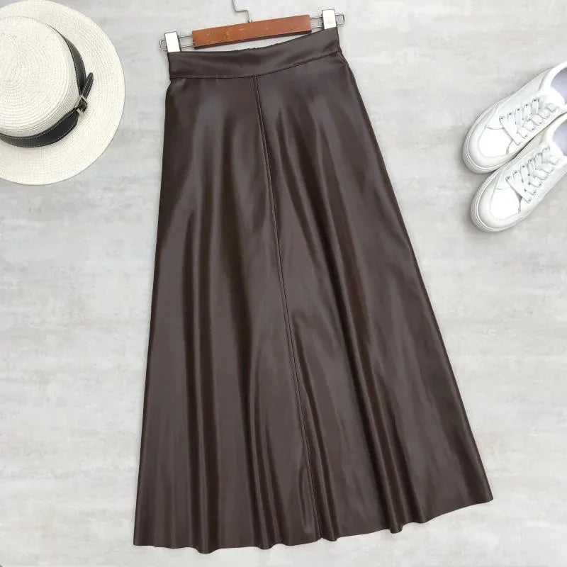 Ophelia Faux Leather Maxi Skirts