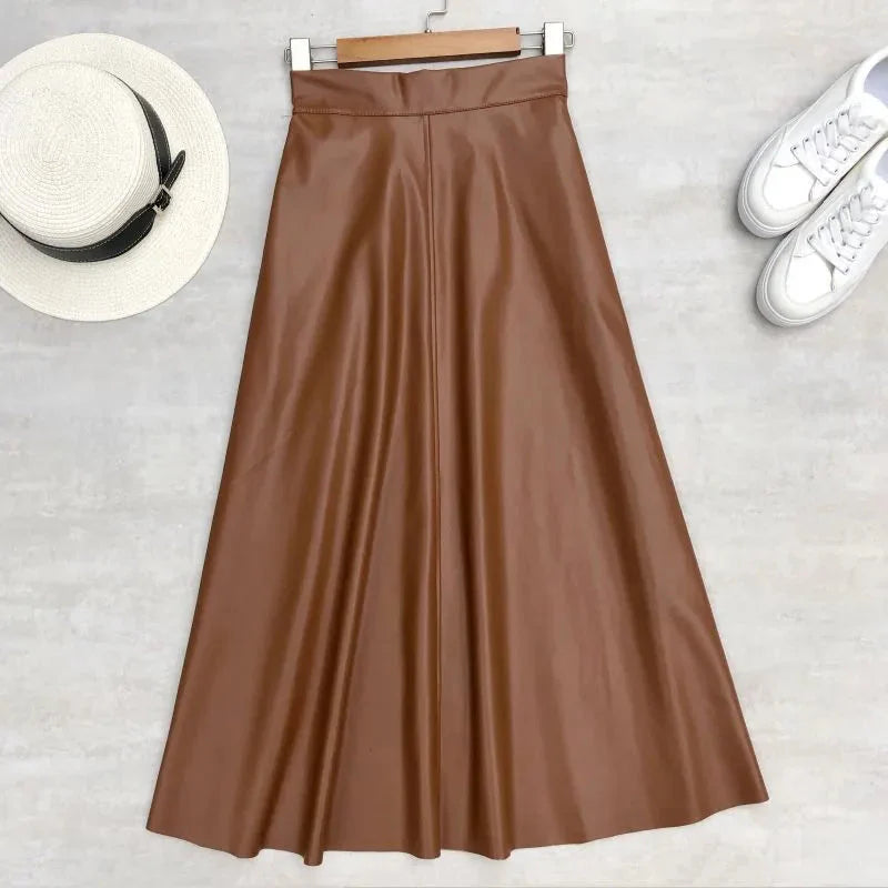 Ophelia Faux Leather Maxi Skirts
