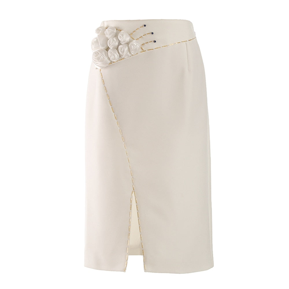 Ophelia Rose Applique Pencil Skirts - 3 Colors