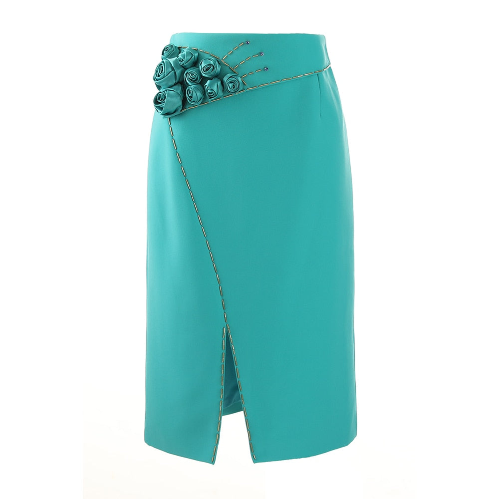 Ophelia Rose Applique Pencil Skirts - 3 Colors