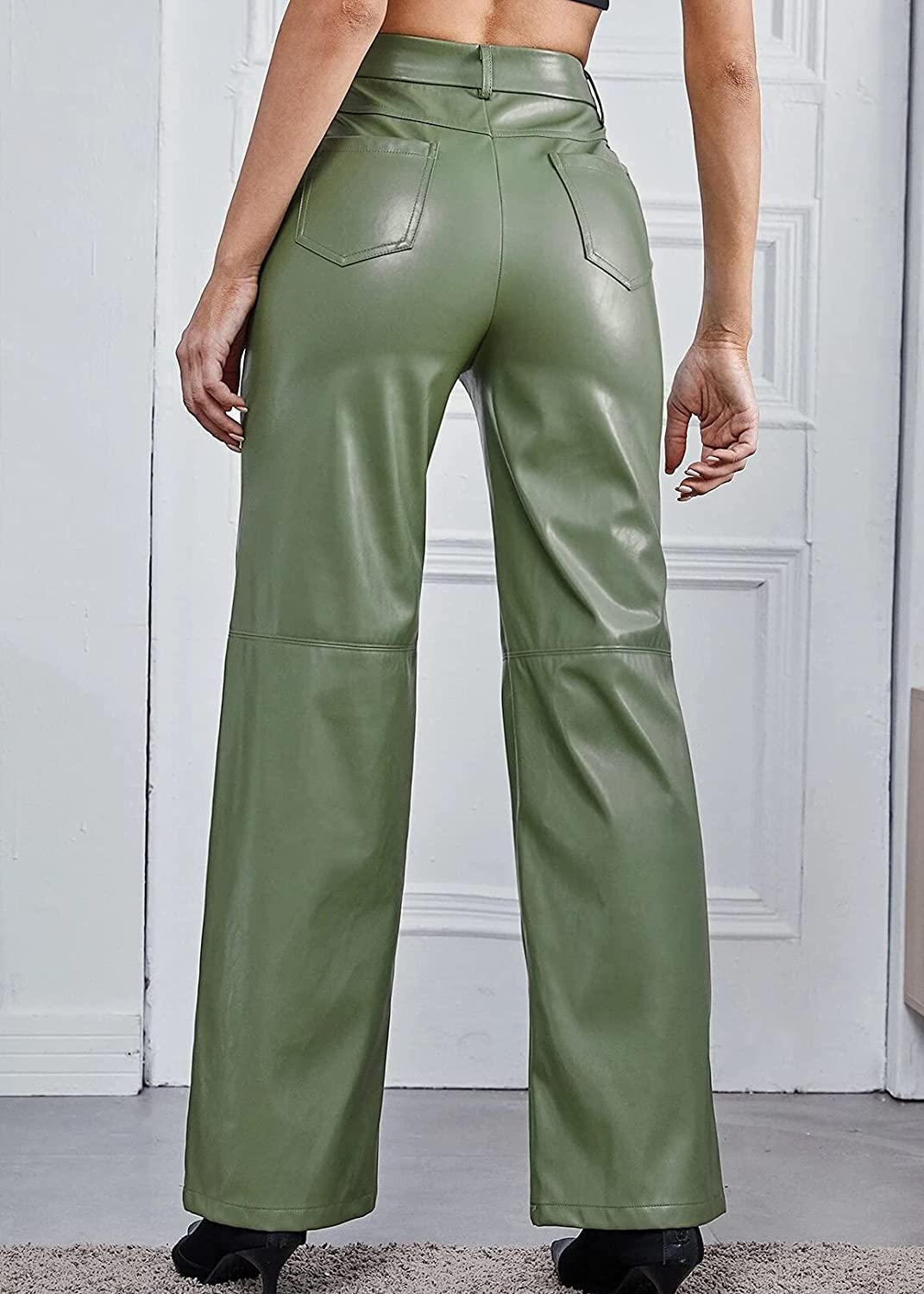 PU Leather High Waist Pants
