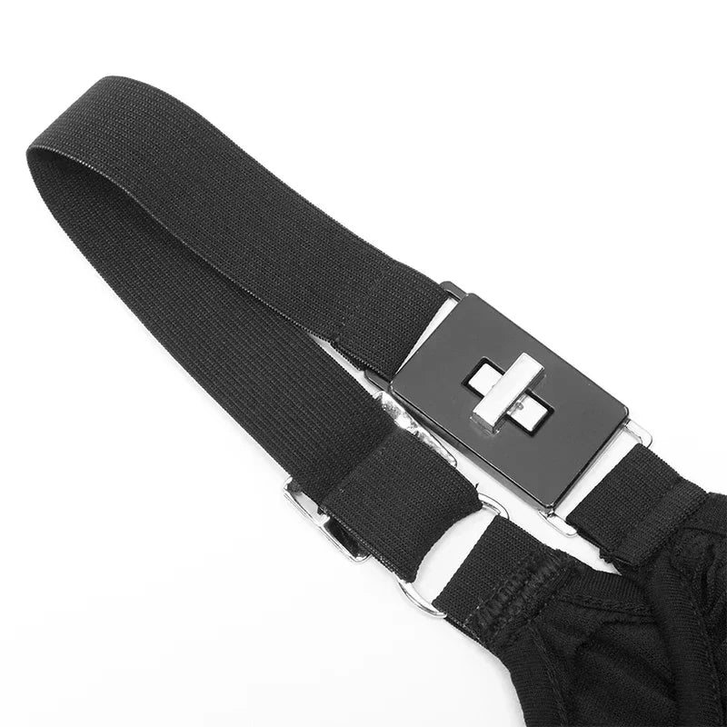 Asymmetric Black Punk Decorative Personality Casual Summer Gothic Dress