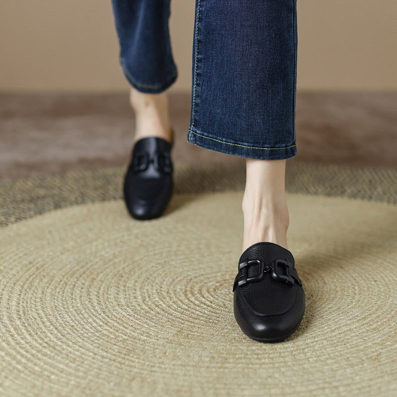 Pastel Horsebit Buckled Mule Slippers - 6 Colors