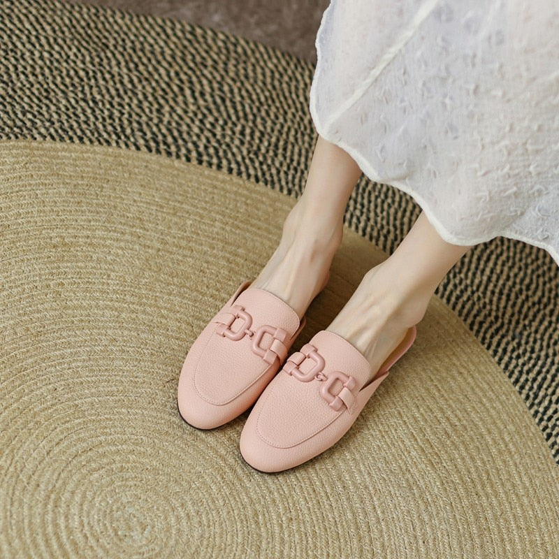 Pastel Horsebit Buckled Mule Slippers - 6 Colors