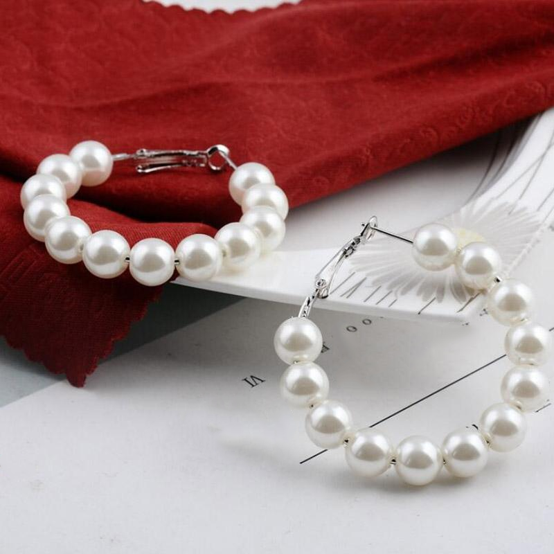 Pearl Hoop Earrings