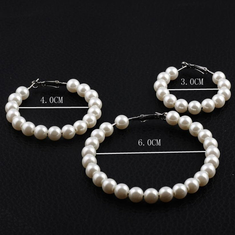 Pearl Hoop Earrings