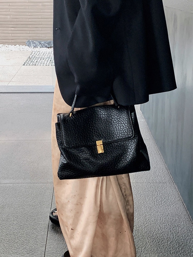 Peria Pebble Stone Leather Bag