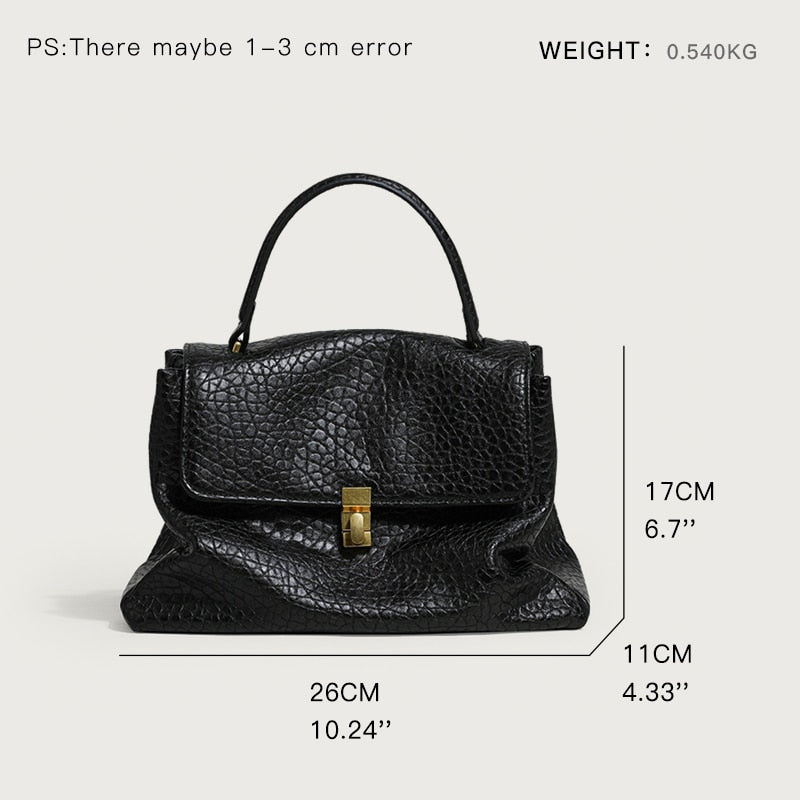 Peria Pebble Stone Leather Bag